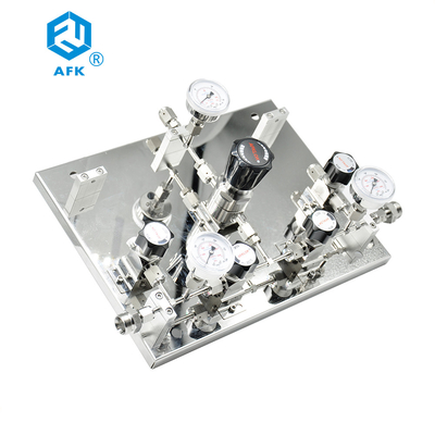 Durable Panel Mount Air Pressure Regulator Stainless Steel 316 With 4 Valves