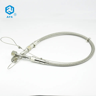 304SS Flexible Metal Hose With Safety Cable For LPG Gas Cylinder