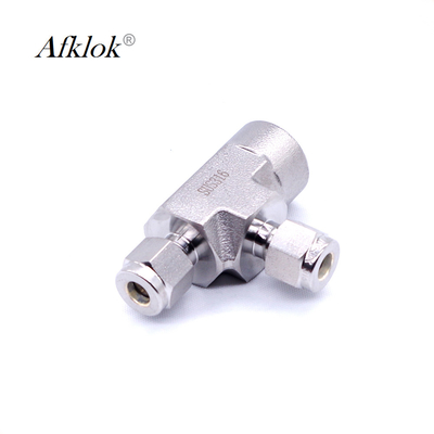 AFK Stainless Steel Tube Fittings OD Connector 3000PSI Female Run Tee 6mm 8mm 10mm